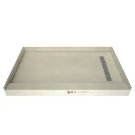 Rt4860r-pvc-sqpc Tile Redi Rt4860r-pvc Trench 60 Inch X 48 Rectangular Shower - Chrome