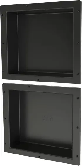 Rnd1614s-14 Tile Redi Usa Niche Double 28 Inch H X 16 W Black