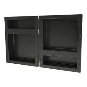 Tile Redi Usa Rnqh1620du-20d Niche Quad Recessed Shower Shelf- Black Four Inner Shelves 32- Inch