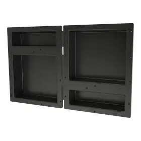 Rnqh1620du-20d Tile Redi Usa Niche Quad Recessed Shower Shelf- Black Four Inner Shelves 32- Inch