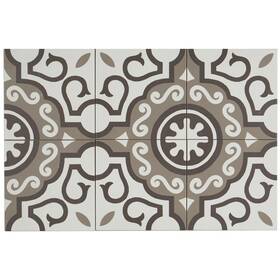 Tilish 081516547333 Tilehq 8 X Glazed Porcelain Deco Tile 24 Pc Per Carton Brown