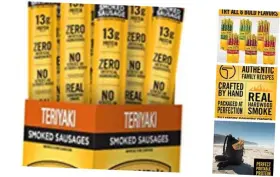 0970089 Tillamook Real Hardwood Smoked Sausages 1.44 Ounce 24 Count Teriyaki