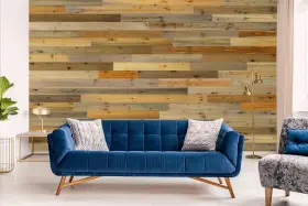 Timberchic 857518007393 Reclaimed Real Wood Panels For Walls Diy Accent Wall - Peel An
