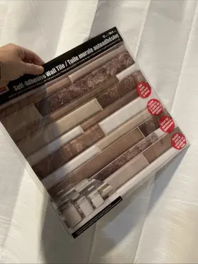 Tool Bench Hardware 639277932334 Lot 12 Sheets Self Adhesive Tan Brown Wall Tile 12x12 Backsplash