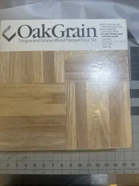 930903 Topflor 2- Vintage Boxes Of Oak Grain Hardwood Parquet Floor Pre-finished