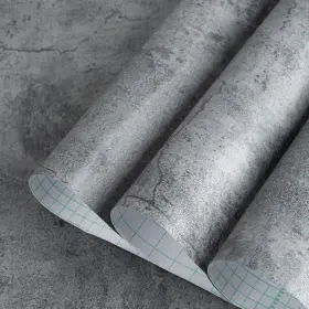 04snhb03 Totio Gray Concrete Contact Paper Matte Thick Textured Grey Cement Wallpaper Peel S
