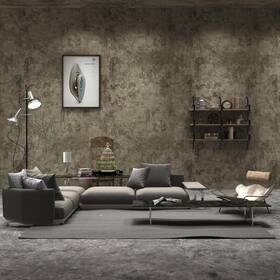 Totio 60-snha-5 Beige-grey Concrete Wallpaper Matte Thick Textured Gray Cement Contact Paper