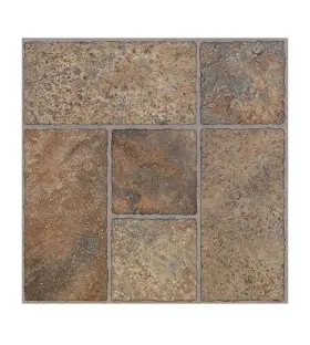 26294 Traffic Master 10 Pieces Vinyl Floor Peel And Stick 12x 0.65in Each Piece Color Terra Cota