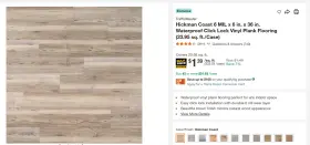 Trafficmaster 747583206268 Pallet Sale - Flooring Hickman Coast Pine 6x36 50 Cases Total