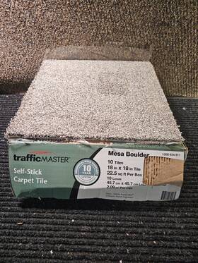 Trafficmaster 818110079485 Qty 10 Marble Residential 18 Inch X18 Peel Stick Carpet Tile Square