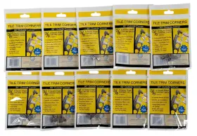 Oc8762bdc2 Trim Master 20 Pk Chrome Q-square 3/8 Inch Bullnose Outside Corner Tile Edging