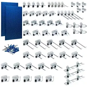 Triton Products 705353317569 24 Inch W X 42 H 9/16 D Blue Epoxy 18-gauge Steel Square Hole Pegboard