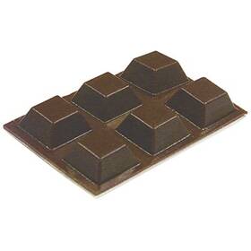 Truguard F32038tv 10 Pack - Vinyl Bumpers Self-adhesive Brown Square 1/2- Inch 6-pk