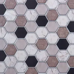 Truu Design 060107000044 Self-adhesive Peel And Stick Accent Wall Tiles Set For Kitchen Backsplash Ba