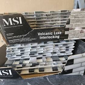 Tst Mosaic Tiles Tstnb01 Volcanic Luxe Interlocking Tile 10 Pc .95 Sq Ft Per Piece