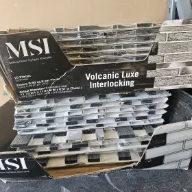 Tstnb01 Tst Mosaic Tiles Volcanic Luxe Interlocking Tile 10 Pc .95 Sq Ft Per Piece