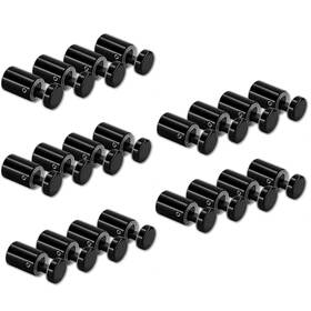 Tubyic 797417320264 Side Clamp Standoffs 3/4 Inch X 1 Solid Aluminum Edge Grip Sign 20 Pc Black