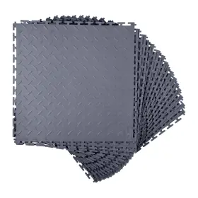 Pvclsckddpvc9akro001 Uimoso Interlocking Garage Floor Tiles 16 Pack 20.2x20.2x0.2 In Pvc Gray