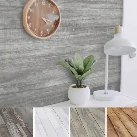Urban Decor Magicwood 682601021983 Vinyl Wall Panels With Vintage Farmhouse Wood Pattern Easy Peel And Urban Decor Magicwood 682601021983 Vinyl Wall Panels With Vintage Farmhouse Wood Pattern Easy Peel And