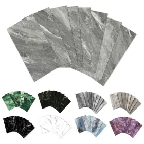 Usf43 Urcolor 32-piece Peel And Stick Backsplash Wall Tile 4 Inch X 8 Pvc Glossy Dark Gray Mar Usf43 Urcolor 32-piece Peel And Stick Backsplash Wall Tile 4 Inch X 8 Pvc Glossy Dark Gray Mar