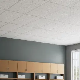 Usg Ceilings 081098011727 2 Ft. X 4 Radar Basic White Square Edge Lay-in Ceiling Tile