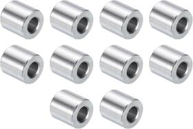 Uxcell 24040600 10pcs Stainless Steel Spacer 1/4 Inch Bore X 1/2 Silver Tone