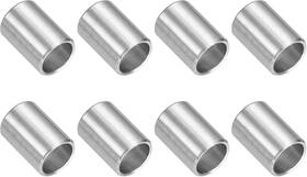 Uxcell 24120300 8pcs 304 Stainless Steel Spacer 3/8 Inch Od X 5/16 Id 10x8x15mm Silver