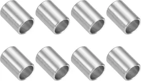 24120300 Uxcell 8pcs 304 Stainless Steel Spacer 3/8 Inch Od X 5/16 Id 10x8x15mm Silver