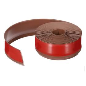 Uxcell 617662850272 Wall Molding Trim 16.4 Feet X 2 Inch Pvc Self-adhesive Mounting Brown