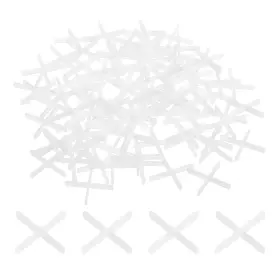 Uxcell 683867214904 800pcs Tile Spacers 1mm 1/32 Inch Cross Shape Wall Floor Spacer White