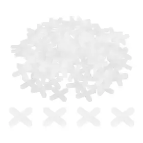 Uxcell 683867694270 400pcs Tile Spacers 4mm 5/32 Inch Cross Shape Wall Floor Spacer White
