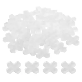 Uxcell 683867694454 200pcs Tile Spacers 10mm 3/8 Inch Cross Shape Wall Floor Spacer White