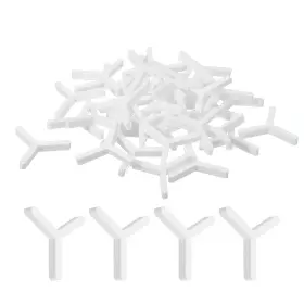 Uxcell 683867697349 800pcs Wall Floor Tile Plastic Y Type Spacers Tiling Tools 2mm 1/16 Inch White