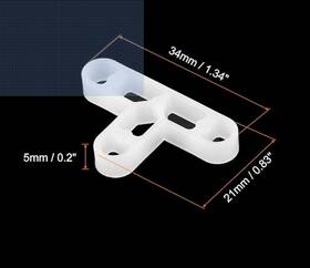Uxcell 683867709998 100pcs Plastic T-shape Tile Spacers 8mm 5/16 Inch White