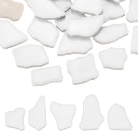 Uxcell 683867828996 500g/1.1lb Irregular Ceramics Mosaic Tiles 0.79 Inch -1.57 Tile White