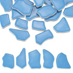 Uxcell 683867829061 500g/1.1lb Irregular Ceramics Mosaic Tiles 0.79 Inch -1.57 Tile Blue