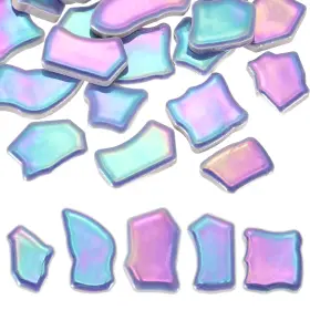 Uxcell 683867829511 250g/0.55lb Irregular Ceramics Mosaic Tiles Shiny Dark Blue