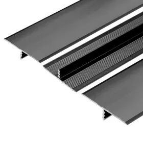 Uxcell 703820438786 3pcs T Molding Floor Transition Strip Carpet Edging Tile Black