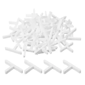 Uxcell 724117465063 500pcs Wall Floor Tile Plastic T Shape Spacers Tiling Tools 2mm 1/12 Inch White