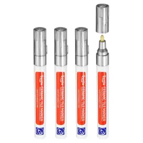 Uxcell 734301809085 Grout Pen 4pcs Silver Tile Marker Waterproof Sealer Repair Pens