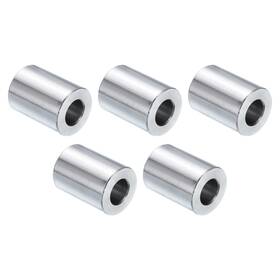 Uxcell A24040600ux0209 5pcs Stainless Steel Spacer 3/8 Inch Bore X 3/4 1 Silver Tone