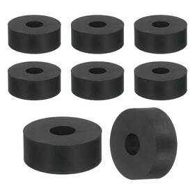 Uxcell A24112900ux1662 12pcs Thick Rubber 1 Inch Od X 5/16 Id 3/8 T Black
