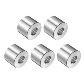 Uxcell A25030500ux5433 5pcs Stainless Steel Spacer 5/16 Inch Bore X 3/4 1/2 Silver