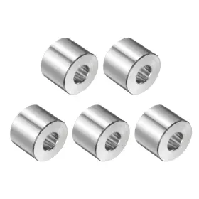 A25030500ux5433 Uxcell 5pcs Stainless Steel Spacer 5/16 Inch Bore X 3/4 1/2 Silver