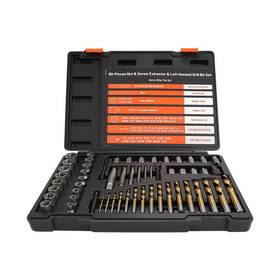 Uyecove Uewtes60-bl 56pcs Spiral Screw Extractor Set Left Hand Drill Bit Easy Out... Fast Ship