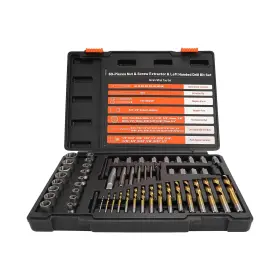 Uewtes60-bl Uyecove 56pcs Spiral Screw Extractor Set Left Hand Drill Bit Easy Out... Fast Ship