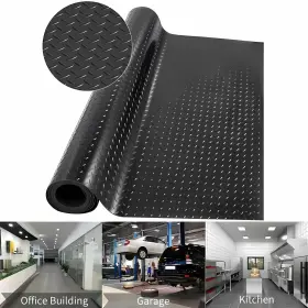 A20-0201 Uyoyous Garage Flooring Mat 1 X 5m Black Waterproof Rubber Floor