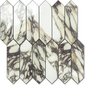 Vamos Tile 313017684638 Glossy Marble Purple Backsplash Peel And Stick 12.8 X Inch