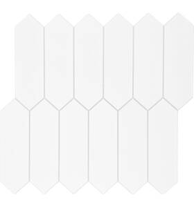 Vamos Tile 313049061018 Matte White Backsplash Peel And Stick 12.8 X Inch 10 Shee