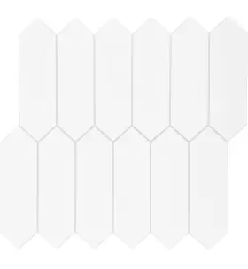 Vamos Tile 313049061018 Matte White Backsplash Peel And Stick 12.8 X Inch 10 Shee